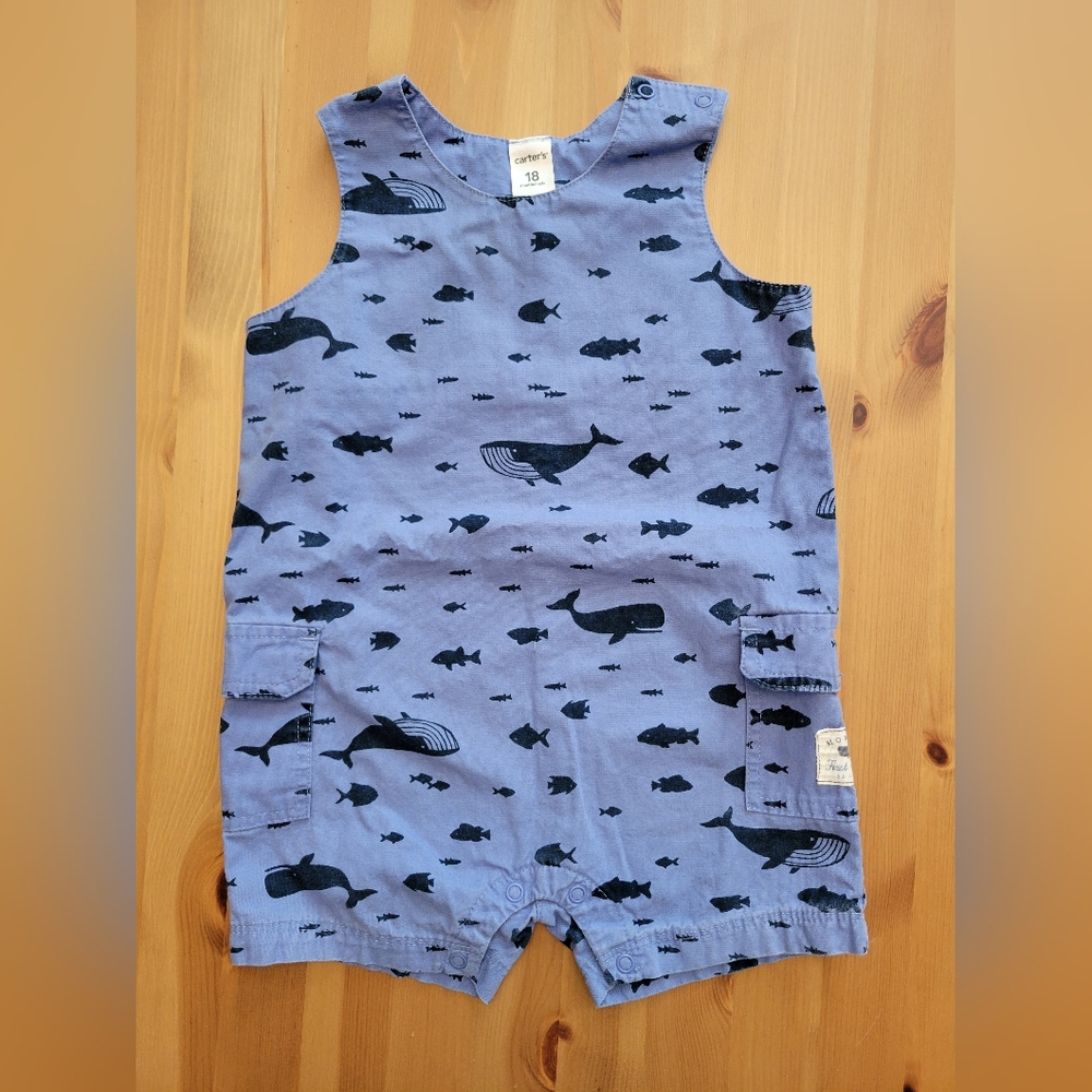 Carter's Blue Outfit with Whale Pattern